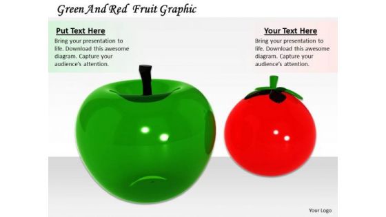 Stock Photo Green And Red Fruit Graphic PowerPoint Template
