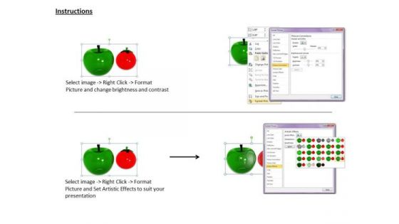 Stock Photo Green And Red Fruit Graphic PowerPoint Template