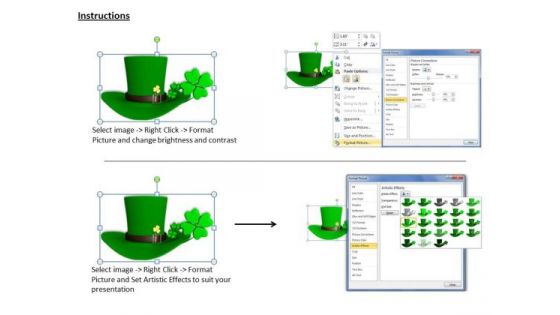 Stock Photo Green Hat For Patrick Day PowerPoint Template