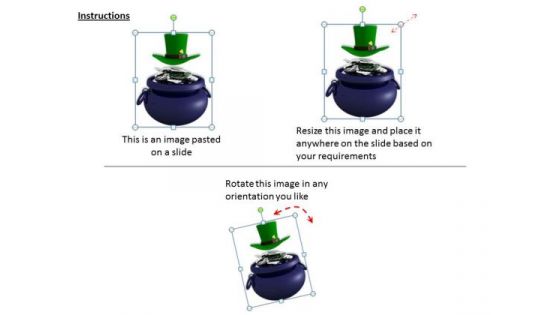 Stock Photo Green Hat On Top Of Pot PowerPoint Slide