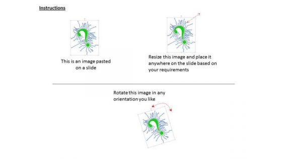 Stock Photo Green Question Mark In Circuit PowerPoint Slide