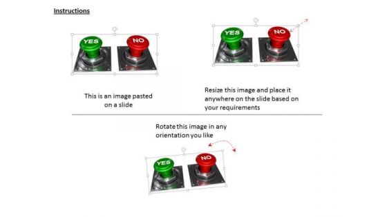 Stock Photo Green Yes And Red No Buttons PowerPoint Slide