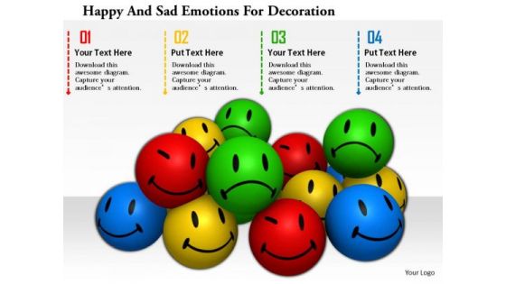 Stock Photo Happy And Sad Emotions For Decoration Image Graphics For PowerPoint Slide
