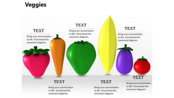 Stock Photo Illustration Of Colorful Vegetables PowerPoint Slide