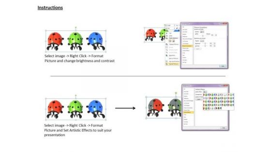 Stock Photo Illustration Of Lady Bug In Rgb PowerPoint Slide