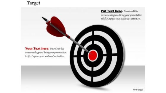 Stock Photo Illustration Of Target Achievement Pwerpoint Slide