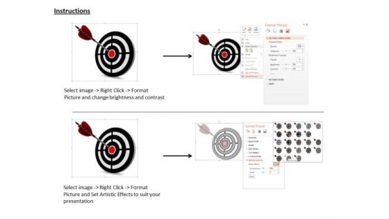Stock Photo Illustration Of Target Achievement Pwerpoint Slide