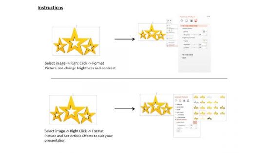 Stock Photo Illustration Yellow Shiny Stars PowerPoint Slide