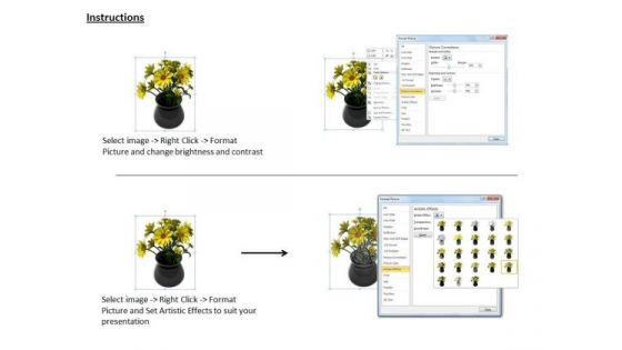 Stock Photo Image Of Flower Vase PowerPoint Template