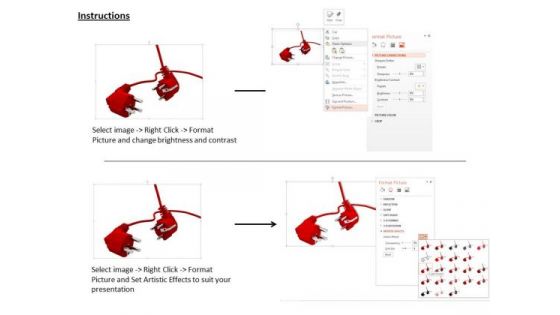 Stock Photo Image Of Two Red Plugs PowerPoint Slide