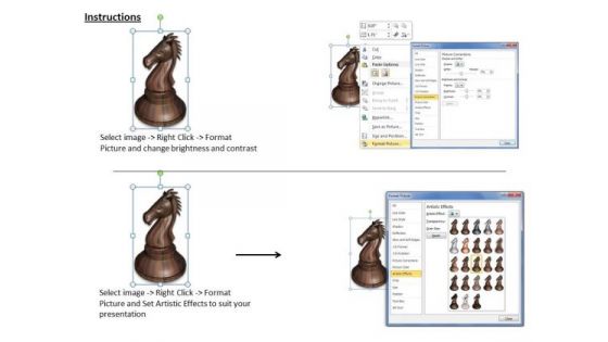 Stock Photo Knight Piece In The Game Of Chess PowerPoint Slide