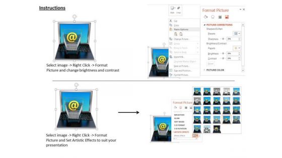 Stock Photo Laptop With Abstract Symbol Cart Internet PowerPoint Slide