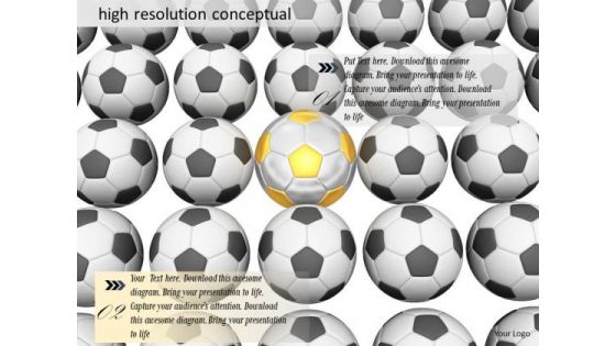 Stock Photo Leader Ball In Center Of Team Players PowerPoint Slide