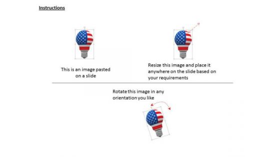 Stock Photo Light Bulb In American Flag Colors PowerPoint Slide