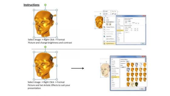 Stock Photo Lock And Key On Human Mind PowerPoint Slide