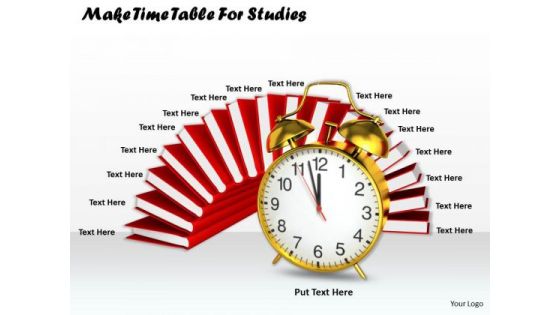 Stock Photo Make Time Table For Studies Ppt Template