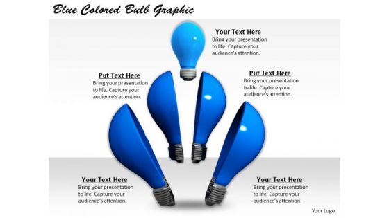 Stock Photo Marketing Concepts Blue Colored Bulb Graphic Business Image