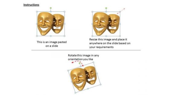 Stock Photo Mask For Comedy And Tragedy PowerPoint Template
