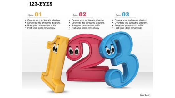 Stock Photo Math Numbers With Googly Eyes Preschool PowerPoint Slide