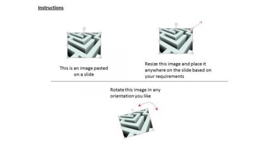 Stock Photo Maze Graphic To Show Problem Solving Concept PowerPoint Slide