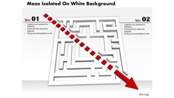 Stock Photo Maze Isolated On White Background PowerPoint Slide