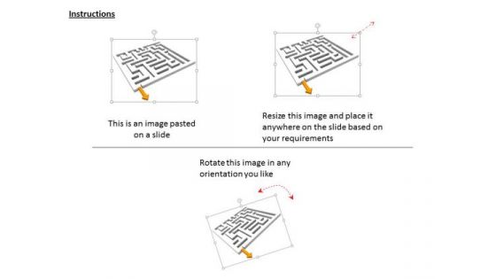 Stock Photo Maze With Arrow PowerPoint Slide