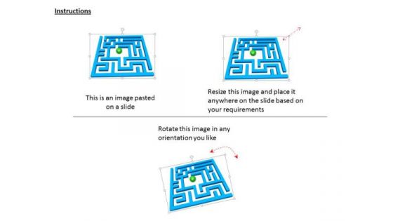 Stock Photo Maze With Ball PowerPoint Slide