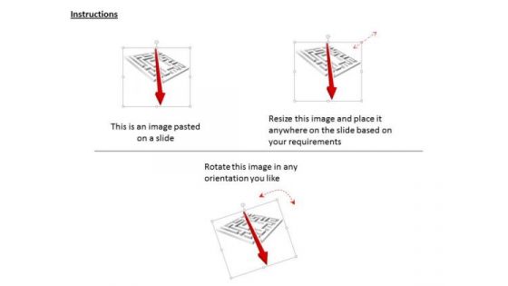 Stock Photo Maze With Diagonal Arrow PowerPoint Slide