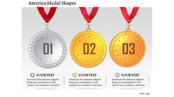 Stock Photo Medals For First Second And Third Winners PowerPoint Slide