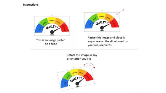 Stock Photo Meter Indicating Maximum Quality Level PowerPoint Slide