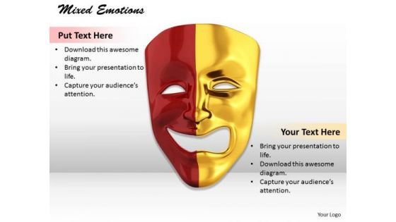 Stock Photo Mixed Emotions PowerPoint Slide