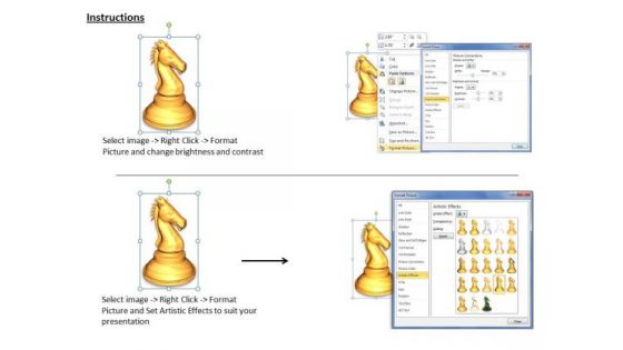 Stock Photo Movement Of The Knight In Chess PowerPoint Slide