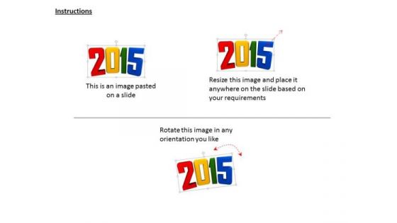 Stock Photo Multi Colored Numbers Of Year 2015 PowerPoint Slide