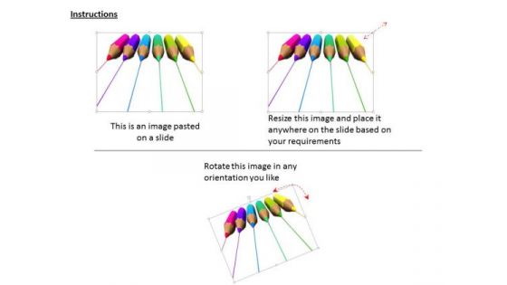 Stock Photo Multicolor Pencil Lines PowerPoint Slide