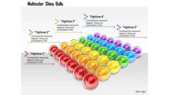 Stock Photo Multicolor Shiny Balls For Teamwork PowerPoint Slide