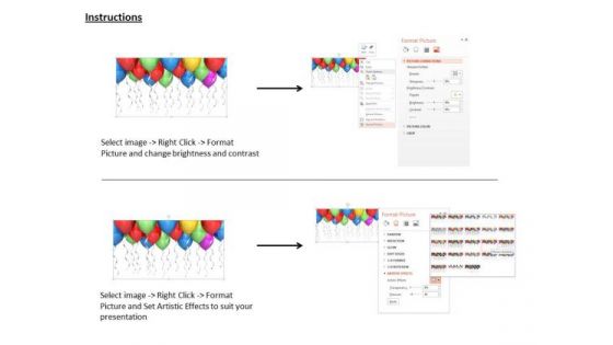 Stock Photo Multiple Balloons In Background For Celebration PowerPoint Slide