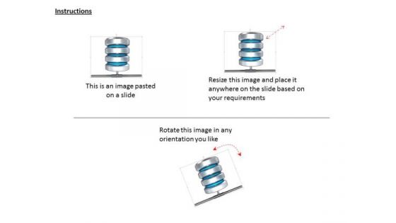 Stock Photo Multiple Data Servers For Data Storage PowerPoint Slide