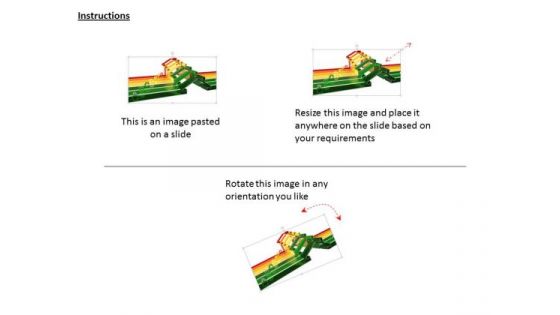 Stock Photo Multiple Houses With Energy Efficiency Chart PowerPoint Slide