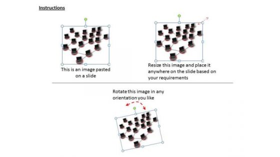 Stock Photo Network Laptops PowerPoint Slide