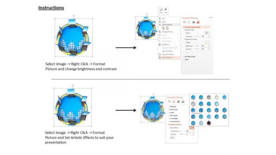 Stock Photo Network Of Laptop On Globe Internet Concept PowerPoint Slide