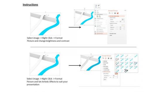 Stock Photo One Arrow Moving Above The Wall And Other Besides PowerPoint Slide