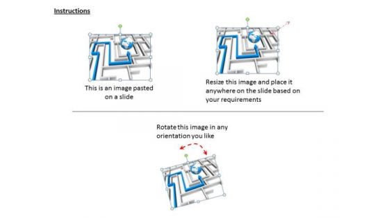 Stock Photo Path To Target Globe PowerPoint Slide