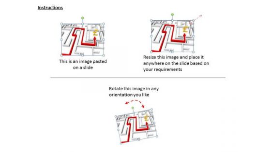 Stock Photo Path To Target Pound Symbol PowerPoint Slide
