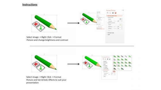 Stock Photo Pencil With Check Boxes PowerPoint Slide