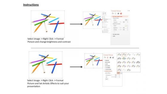 Stock Photo Pencils Multicolored PowerPoint Slide