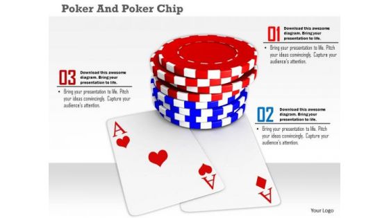 Stock Photo Playing Cards With Poker Chips PowerPoint Slide