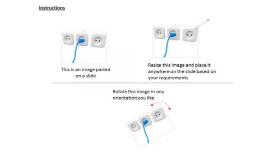 Stock Photo Plug In Socket For Power Supply PowerPoint Slide