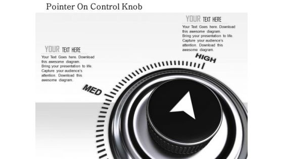 Stock Photo Pointer On Control Knob PowerPoint Slide