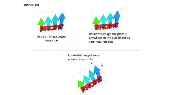 Stock Photo Profit Colorful Arrows Graph Concept PowerPoint Slide
