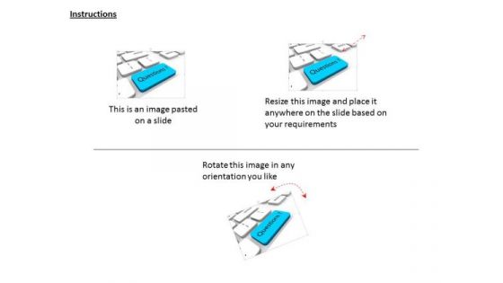 Stock Photo Question Text On Key Of Laptop PowerPoint Slide